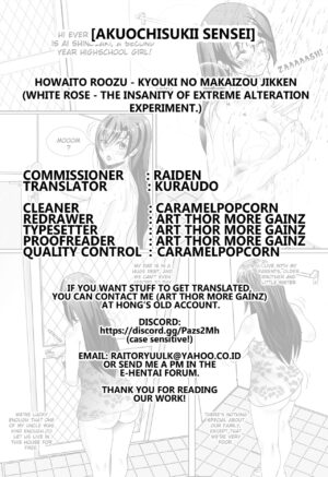 [Akuochisukii Sensei] White Rose Kyouki no Ma Kaizou Jikken | White Rose - the Insanity of Extreme Alteration Experiment (Kikaikan de Monzetsu Iki Jigoku! Vol. 3) [English] [Kuraudo] [Digital]