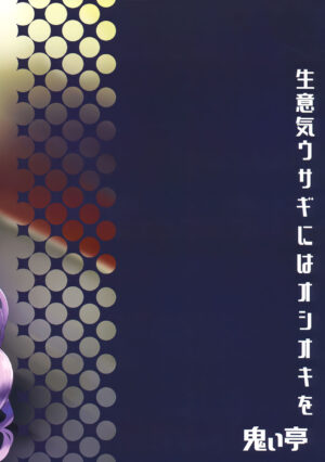 (C95) [Onyitei (tirotata)] Namaiki Usagi ni wa Oshioki o | 对狂妄的小兔子要大力惩罚！(Touhou Project) [Chinese]
