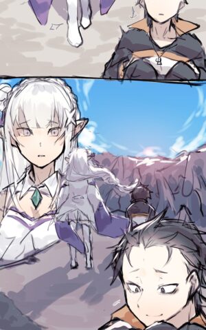 Emilia comforts Subaru