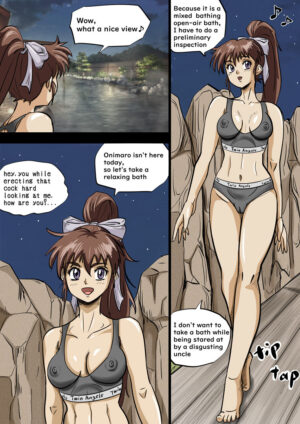 [kz750d] Miko seducing a man in a mixed bathing hot spring (La Blue Girl)