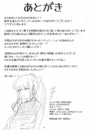 (C102) [Natsuzame] Morgan Heika no Tokubetsu Ninmu 3 (Fate Grand Order) [English] [desudesu]