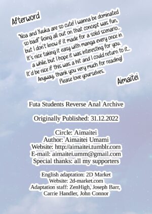 [Aimaitei (Aimaitei Umami)] Oshiego Futanari Gyaku Anal Archive | Futa Students Reverse Anal Archive (Blue Archive) [English] {2d-market.com} [Decensored] [Digital]