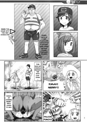 [Usui Hon Hitori Roudoku Kai (Tsukishima Mist)] Sun Moon o Tanezuke Ojisan de New Game! (Pokémon Sun and Moon)[English]