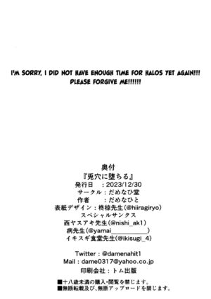 (C103) [Damenahidou (Damenahito)] Usagiana ni Ochiru - down the RABBIT1 hole... (Blue Archive) [English] [Tea Party Scans]