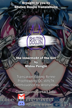(C102) [3V2Umezakoori70 (Midou Pengin)] the innermoSt of the Girl (Fate/Grand Order) [English] [SDTLs]